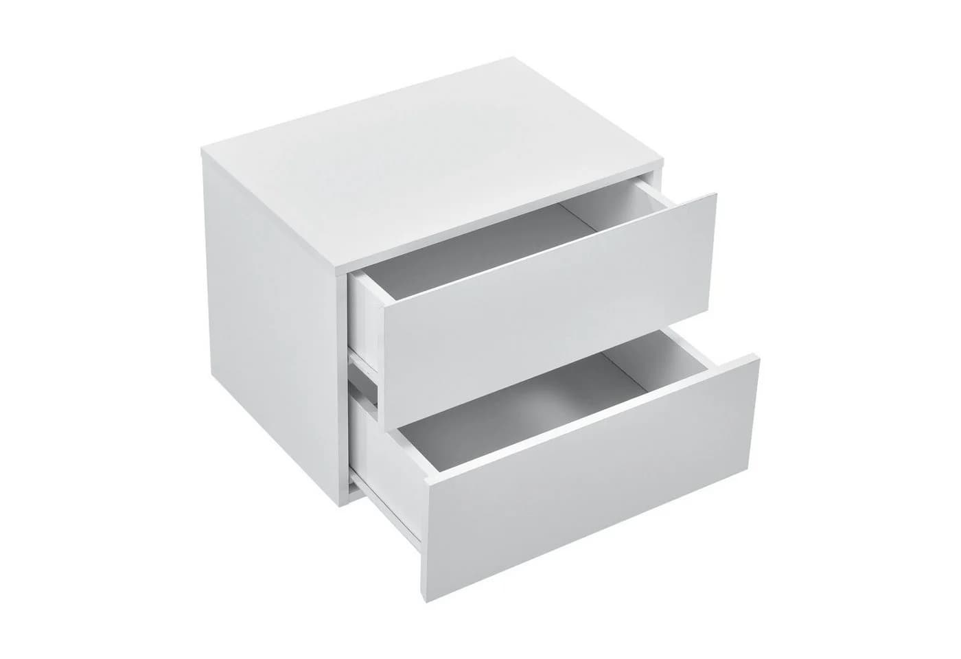 en.casa Hängeschrank Ampfing Wandschrank Weiß 2 Schubladen - Bild 3