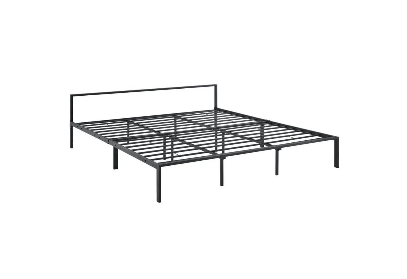 en.casa Metallbett »Imatra« Stahl Schwarz - Bild 2