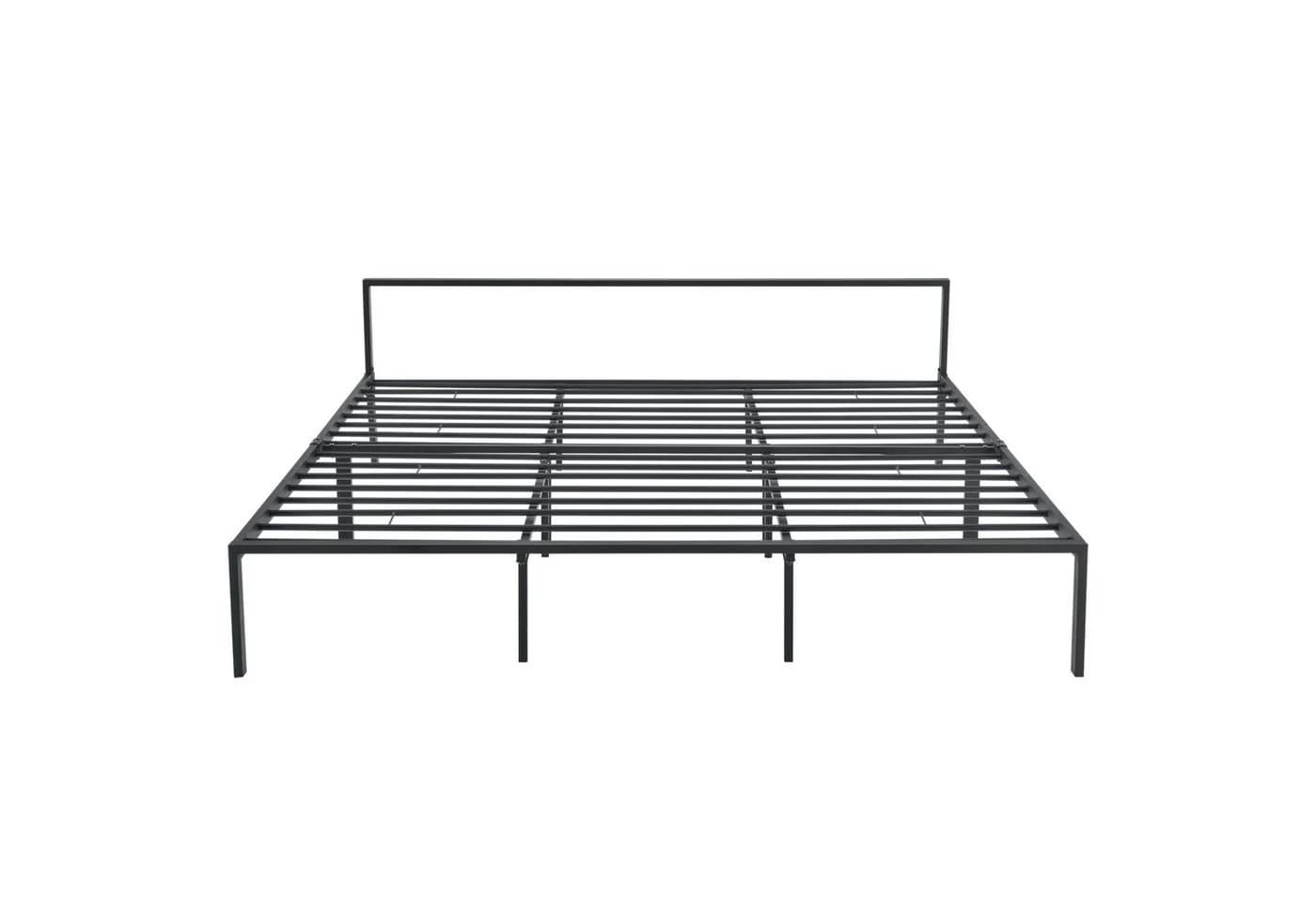 en.casa Metallbett »Imatra« Stahl Schwarz - Bild 4