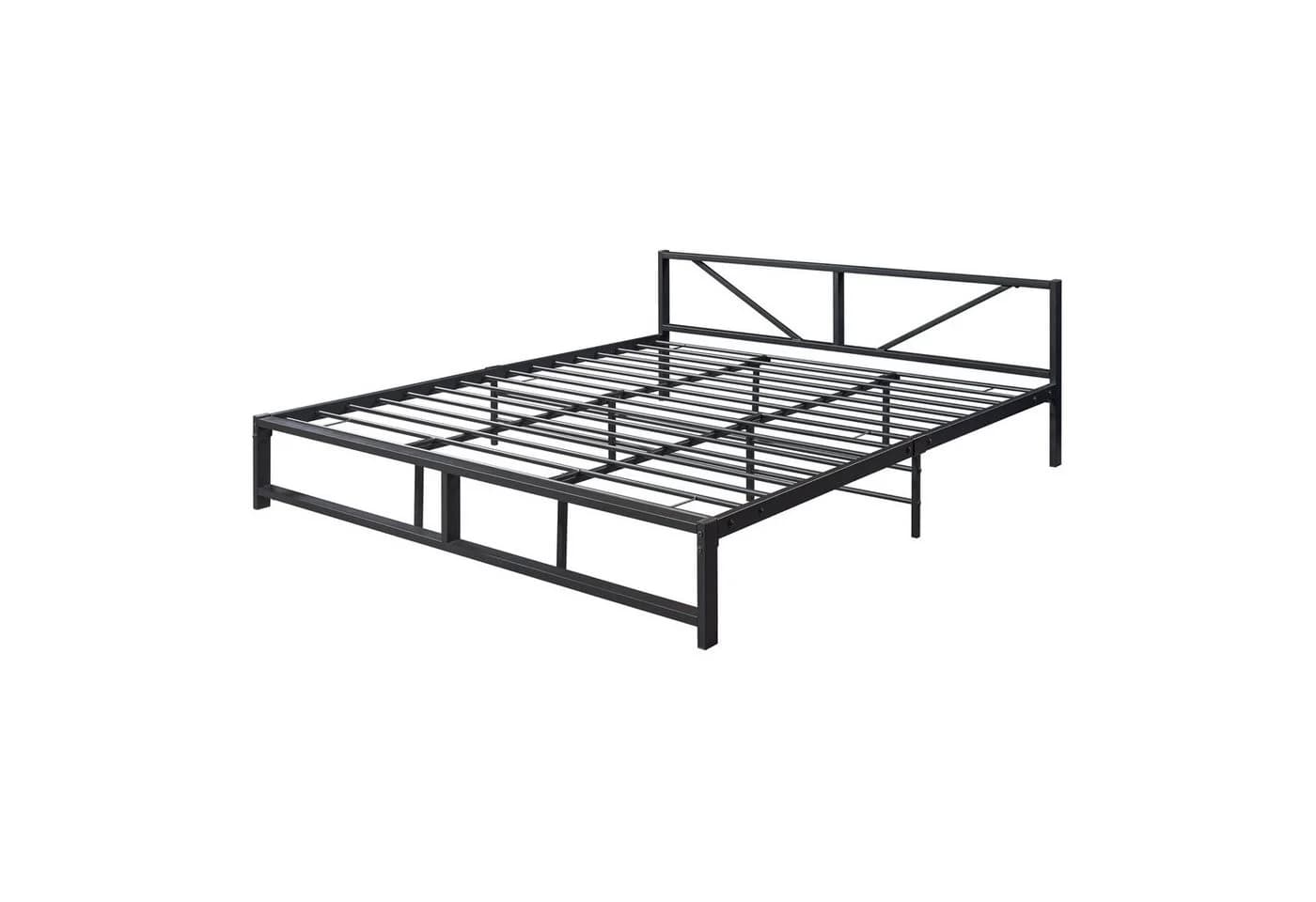 en.casa Metallbett Meran Bettgestell Schwarz mit Lattenrost - Bild 2
