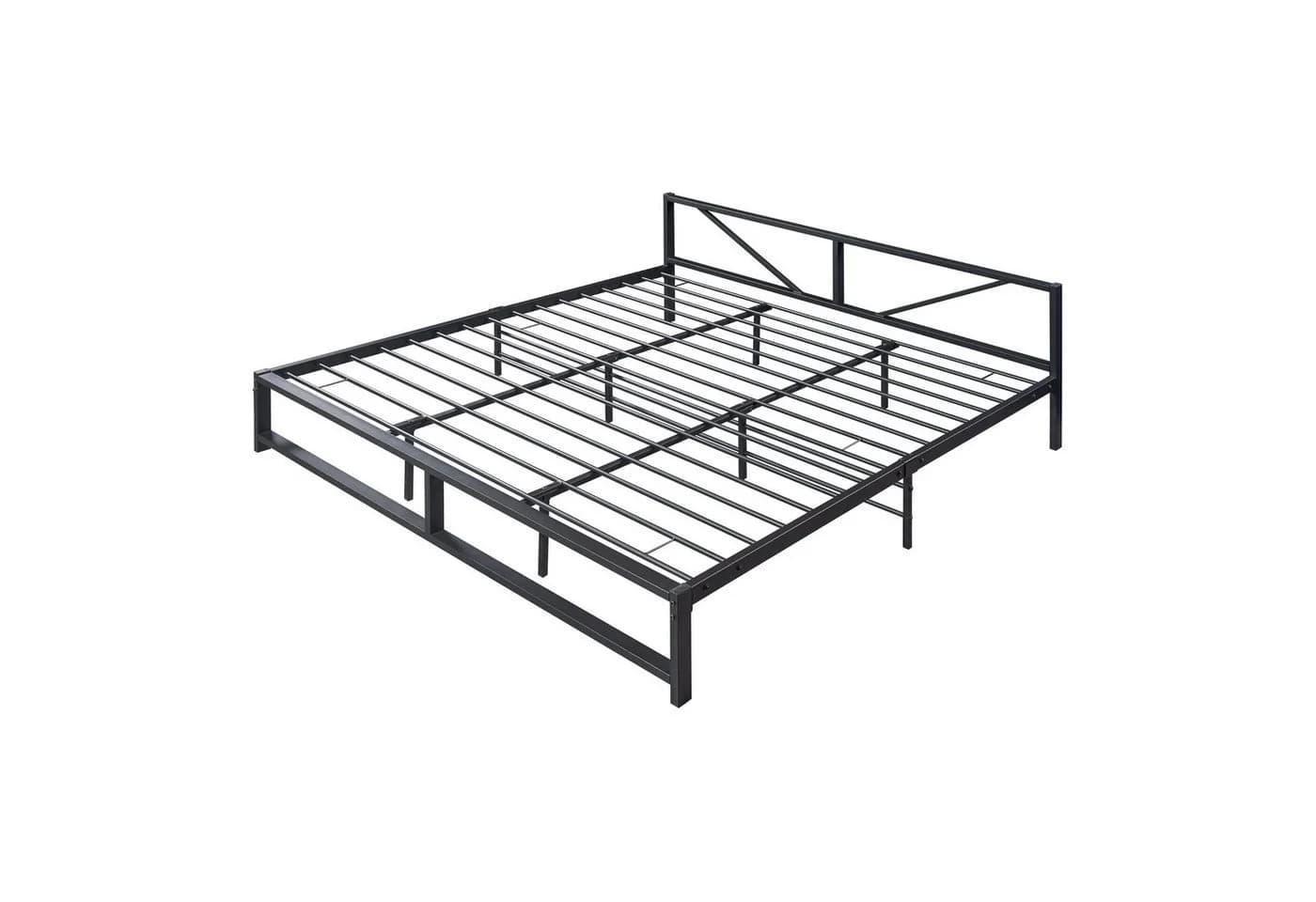 en.casa Metallbett Meran Bettgestell Schwarz mit Lattenrost - Bild 5