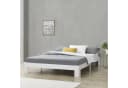 en.casa Holzbett Raisio Doppelbett 160x200 cm Weiß Bild 1