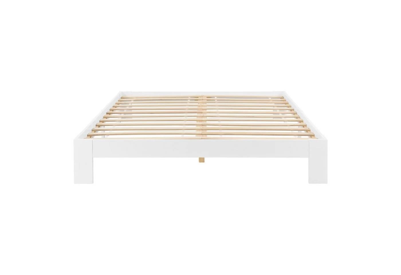 en.casa Holzbett Raisio Doppelbett 160x200 cm Weiß - Bild 5