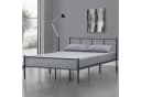 en.casa Metallbett Laos 120x200 cm Dunkelgrau Bild 1