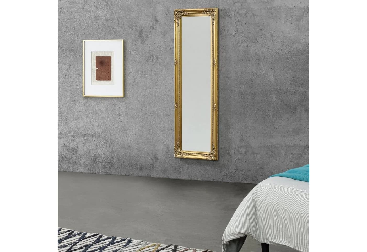 en.casa Wandspiegel Livorno Goldfarben Barock-Stil
