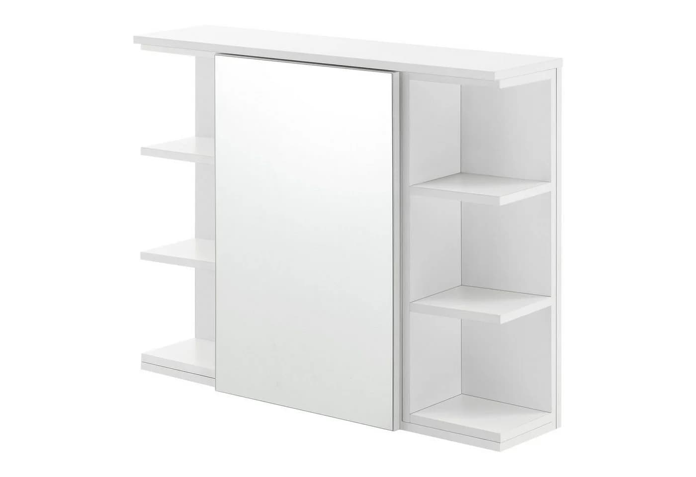 en.casa Badezimmerspiegelschrank Harstad Weiß mit verspiegelter Tür - Bild 2