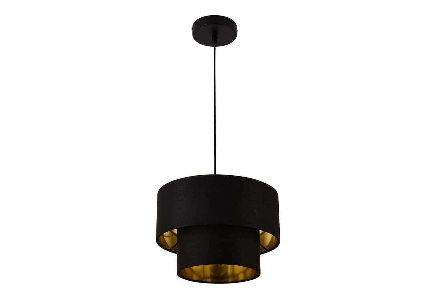 lux.pro Hängeleuchte Lopar Schwarz/Gold Pendelleuchte