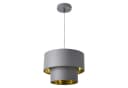 lux.pro Hängeleuchte Lopar Deckenleuchte 30cm grau/gold Bild 2
