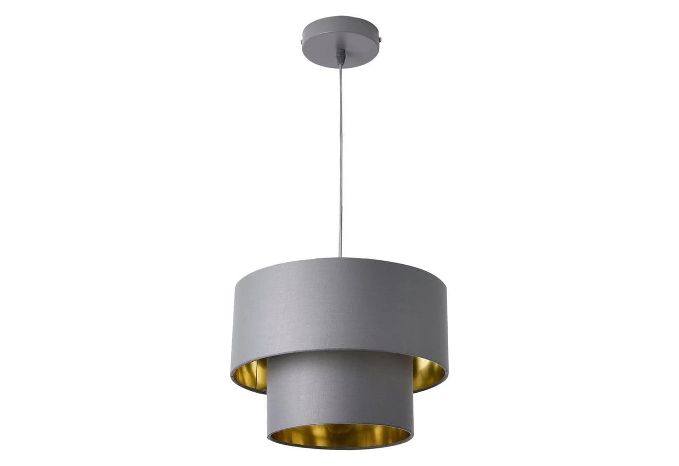 lux.pro Hängeleuchte Lopar Deckenleuchte 30cm grau/gold - Bild 2