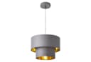 lux.pro Hängeleuchte Lopar Deckenleuchte 30cm grau/gold Bild 3