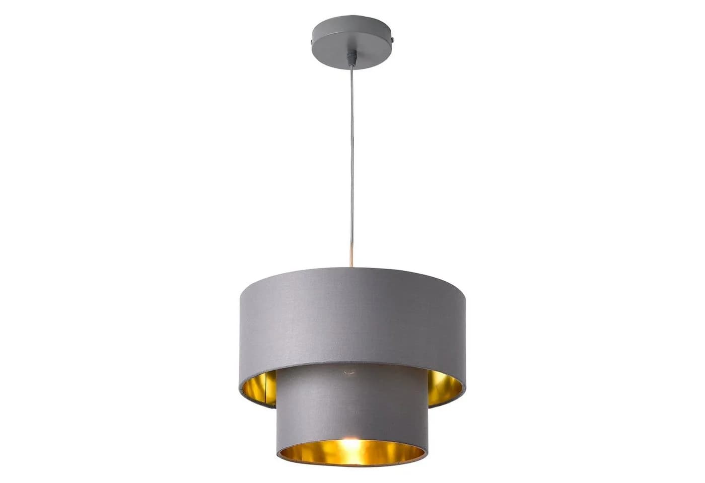 lux.pro Hängeleuchte Lopar Deckenleuchte 30cm grau/gold - Bild 3