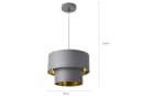 lux.pro Hängeleuchte Lopar Deckenleuchte 30cm grau/gold Bild 4