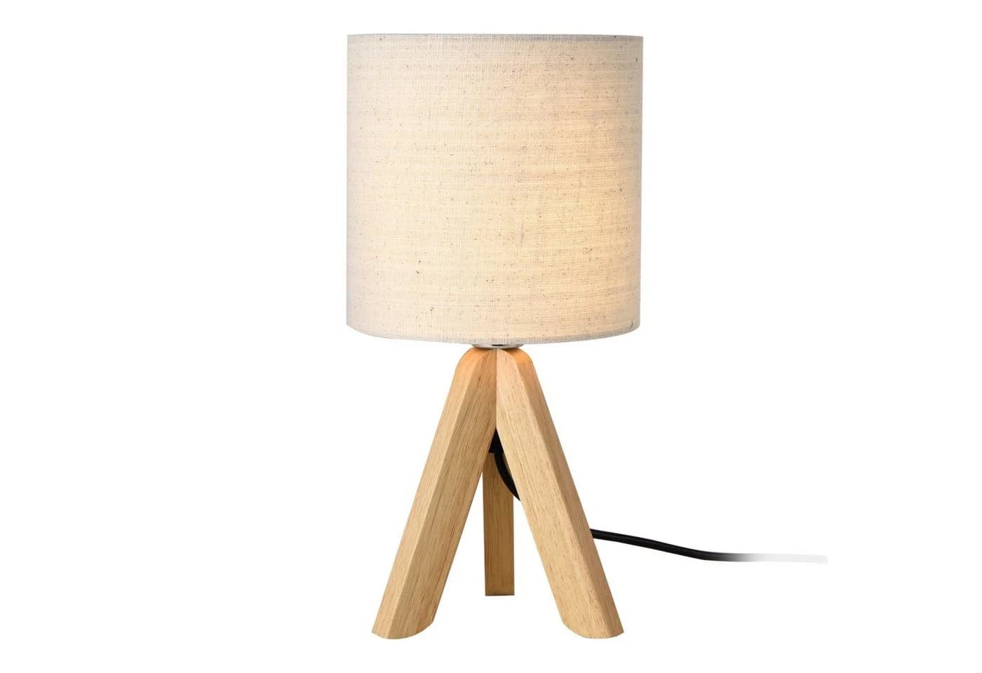 lux.pro Tischleuchte Koblenz Beige Leinen Tripod