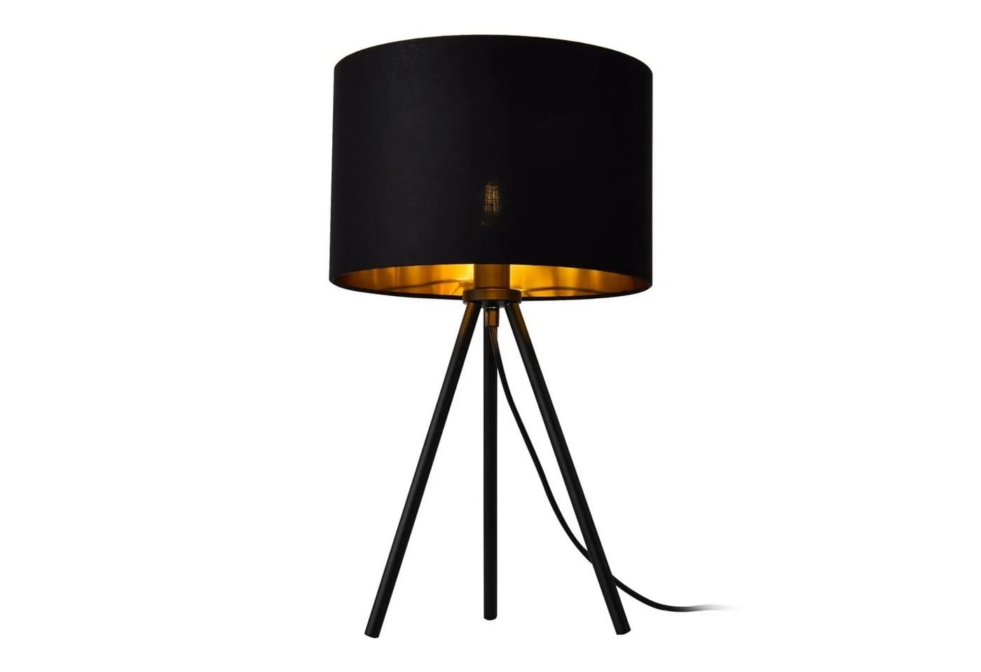 lux.pro Tischleuchte Metz Schwarz-Gold Tripod - Bild 3