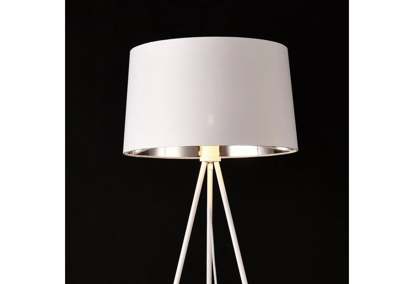lux.pro Stehlampe Manchester Weiß Metall 3-Fuß Design - Bild 4