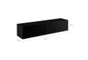 en.casa Hängeschrank Evaton TV Lowboard 140cm Schwarz Hochglanz Bild 3