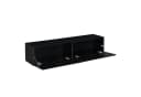 en.casa Hängeschrank Evaton TV Lowboard 140cm Schwarz Hochglanz Bild 4