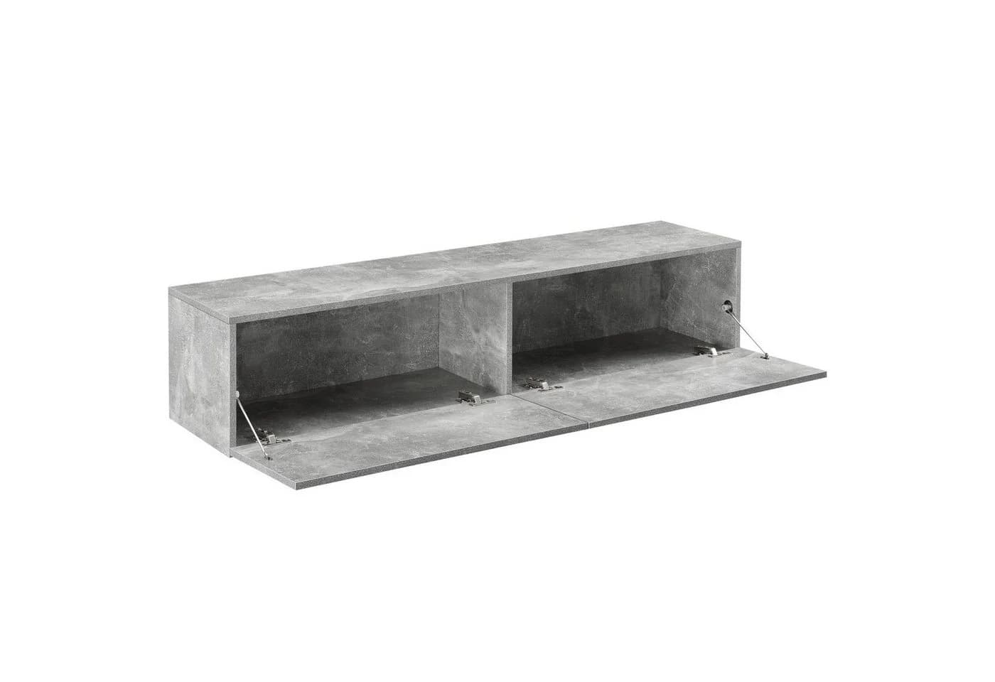 en.casa Hängeschrank Evaton TV Lowboard 140cm Betonoptik - Bild 4