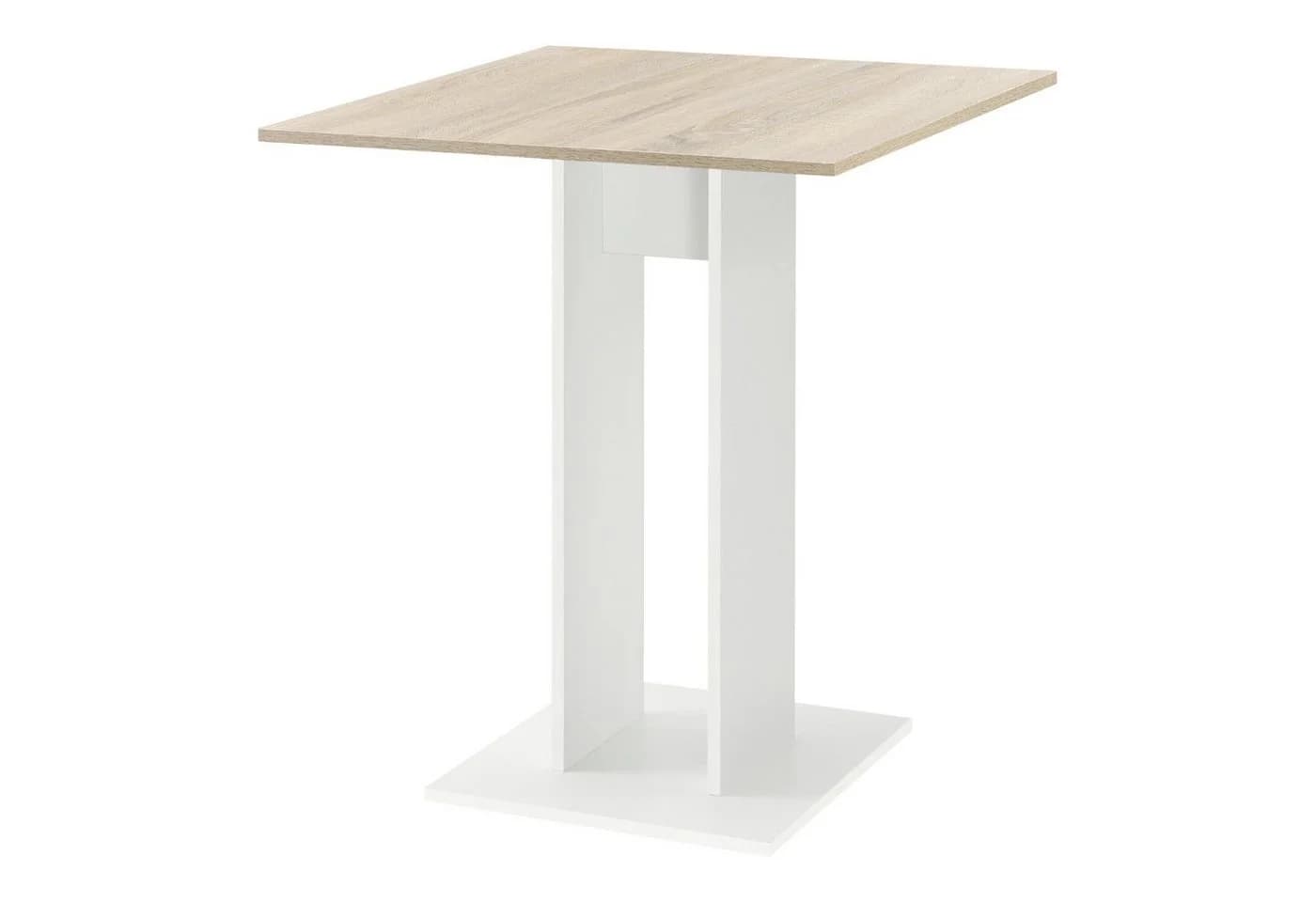 en.casa Küchentisch Lindesnes quadratisch 65x65x78cm Eicheoptik Weiß - Bild 2