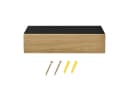 en.casa Wandboard Leknes 2er Set Wandregal mit Schublade Schwarz Bild 4