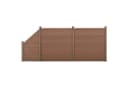 neu.holz WPC Gartenzaun Utrera Braun mit Schräge Sichtschutz Bild 1