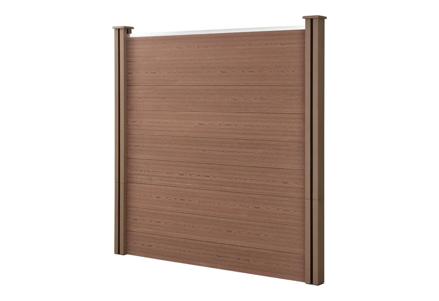 neu.holz WPC Gartenzaun Utrera Braun mit Schräge Sichtschutz - Bild 3