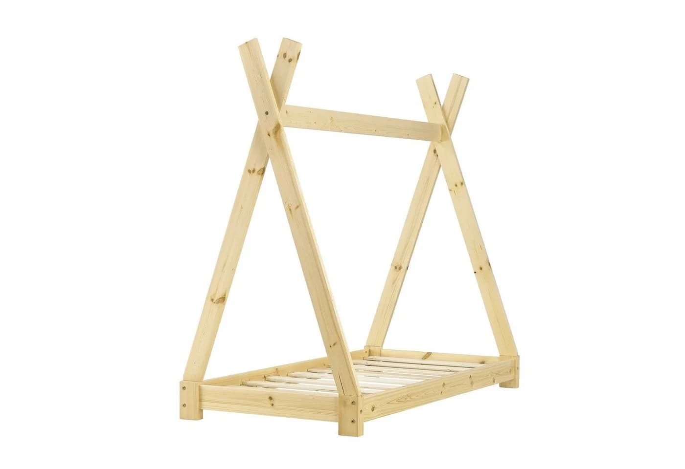 en.casa Kinderbett Onejda Tipi Kiefernholz Natur - Bild 5