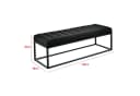 pro.tec Polsterbank Salta Schwarz Metall Gestell Bild 3