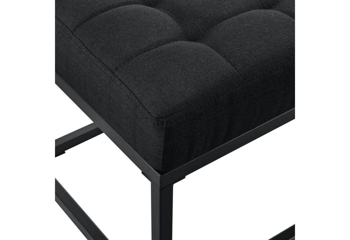 pro.tec Polsterbank Salta Schwarz Metall Gestell - Bild 5
