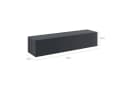 en.casa Hängeschrank Evaton TV Lowboard 140cm Dunkelgrau Matt Bild 3