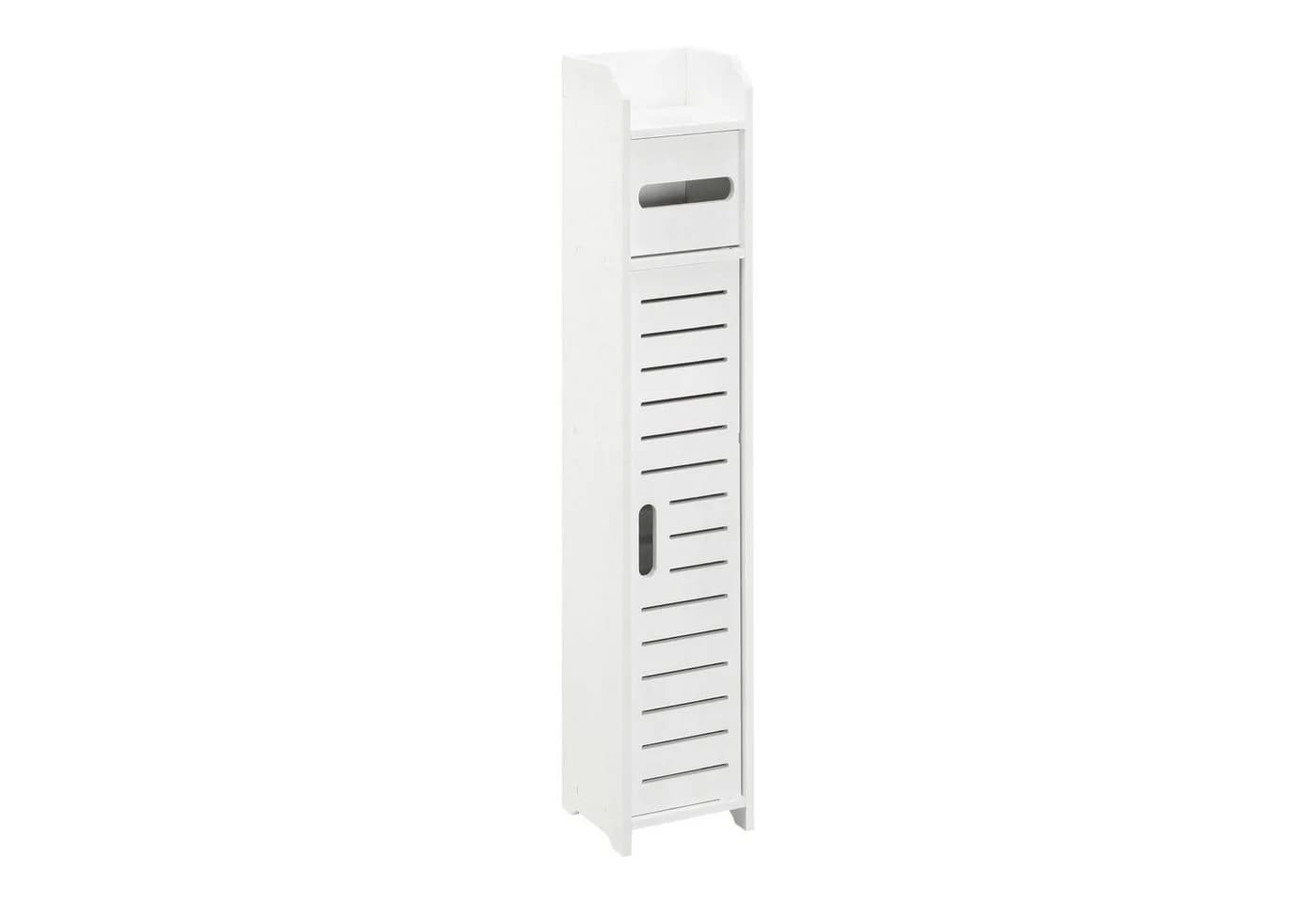en.casa Toilettenpapierhalter »Leoben« Badregal mit Ablagefach Badschrank weiß - Bild 2