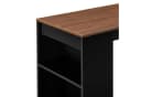 en.casa Bartisch Kouvola Bartheke mit Ablagefach Schwarz/Walnuss Bild 5