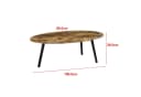 en.casa Couchtisch Viborg Modern Dunkler Holzton Schwarz Bild 3