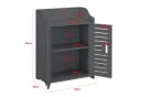 en.casa Unterschrank »Trosa« Badezimmer Wandschrank Dunkelgrau Bild 4