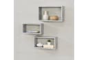 en.casa Wandregal »Mandal« 3-teilig Betonoptik Bild 1