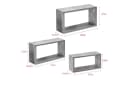 en.casa Wandregal »Mandal« 3-teilig Betonoptik Bild 4