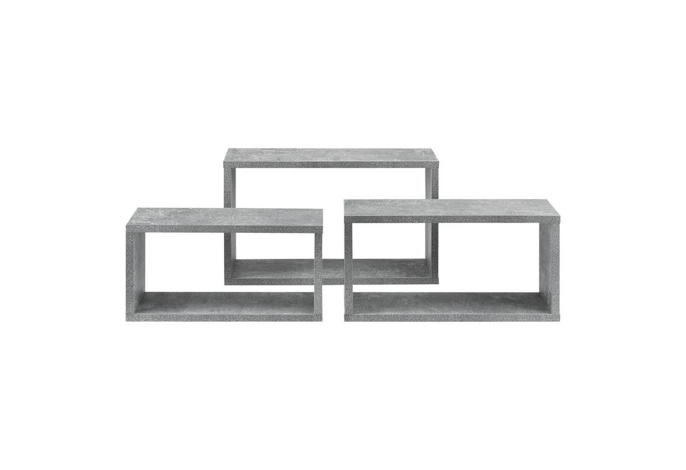 en.casa Wandregal »Mandal« 3-teilig Betonoptik - Bild 5