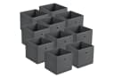 en.casa Faltbox 10er-Set Aufbewahrungsbox 30x30x28cm Dunkelgrau Bild 2