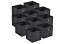 en.casa Faltbox 10er Set Schwarz Vlies Aufbewahrungsbox Bild 2