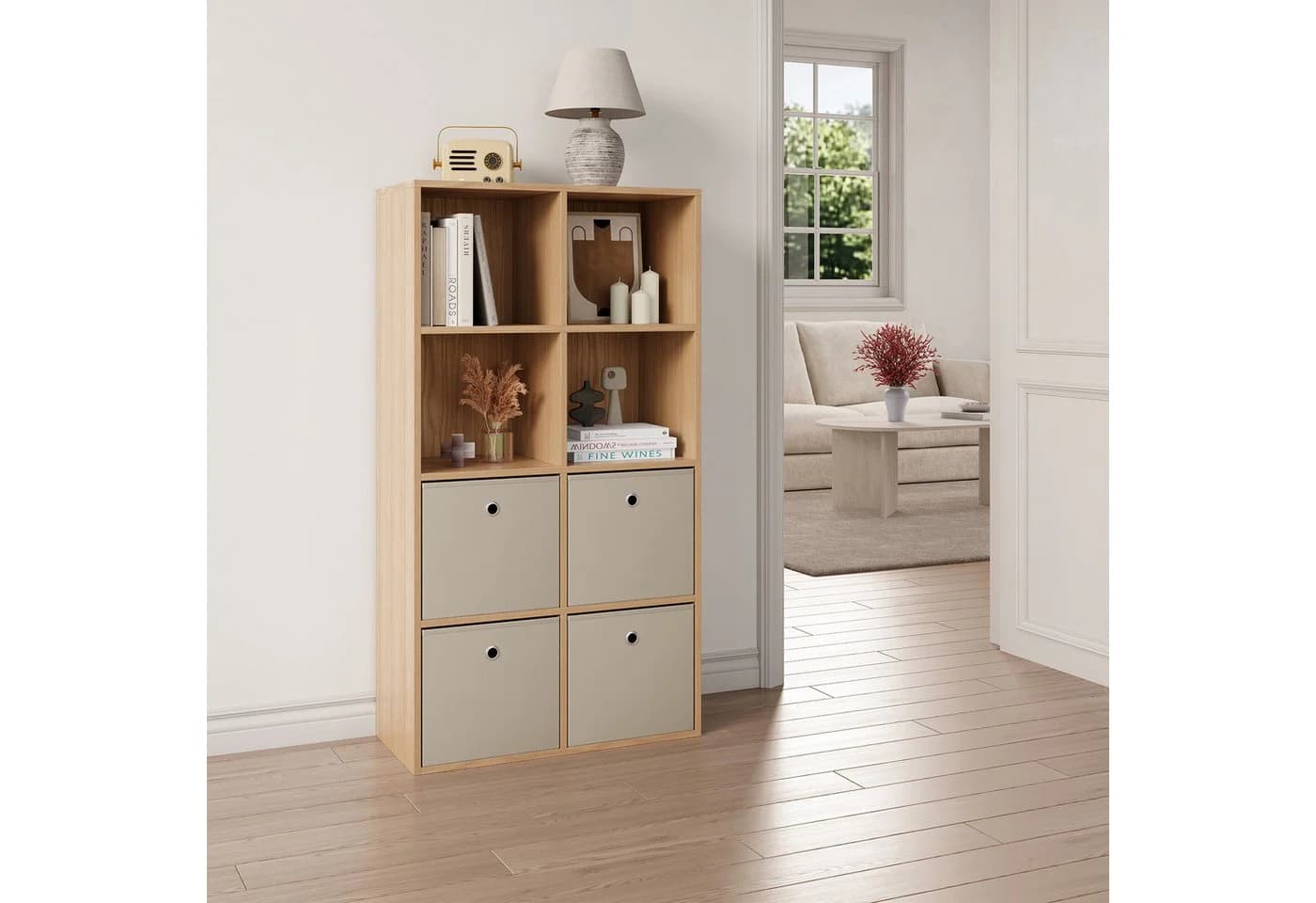 en.casa Faltbox 10er Set Aufbewahrungsbox 30x30x28cm Beige - Bild 3
