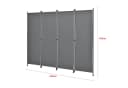 pro.tec Paravent »Modica« Trennwand Outdoor Sichtschutz 170x215cm Mittelgrau Bild 5