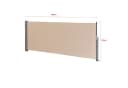 pro.tec Seitenarmmarkise Montijo Sichtschutz Beige Anthrazit Bild 3