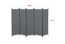 en.casa Paravent »Huesca« Spanische Wand 5-teilig Sichtschutz 250x171cm Dunkelgrau Bild 1