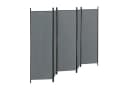 en.casa Paravent »Huesca« Spanische Wand 5-teilig Sichtschutz 250x171cm Dunkelgrau Bild 3