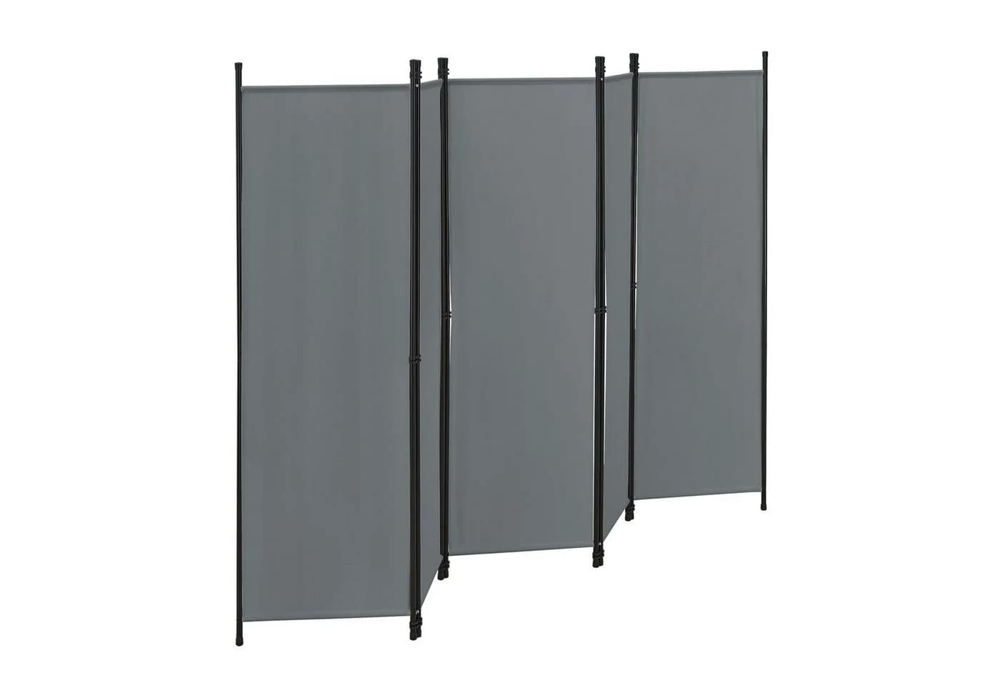 en.casa Paravent »Huesca« Spanische Wand 5-teilig Sichtschutz 250x171cm Dunkelgrau - Bild 3