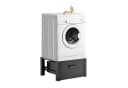 en.casa Waschmaschinenunterschrank Comfortixx Schwarz mit Schublade Bild 2