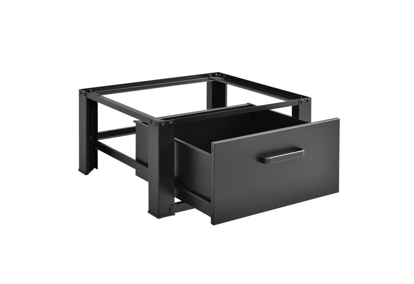 en.casa Waschmaschinenunterschrank Comfortixx Schwarz mit Schublade - Bild 3