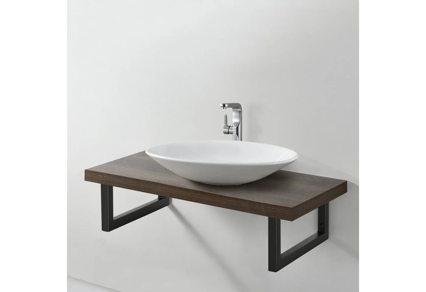 en.casa Hamina Wandkonsole 2er Set Schwarz