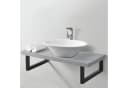 en.casa Wandkonsole Hamina 2er Set Schwarz Stahl Bild 1