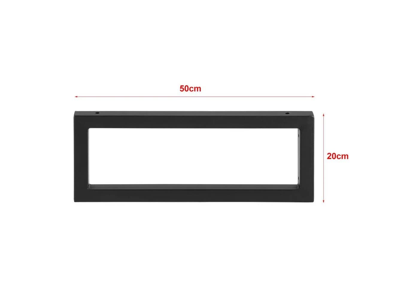 en.casa Wandkonsole Hamina 2er Set Schwarz Stahl - Bild 4